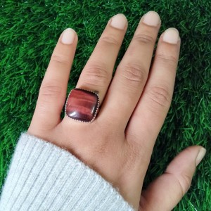 925 silver jewelry Red Tiger eye Ring