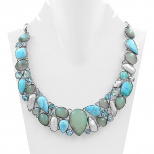 Aqua Chalcedony Necklace