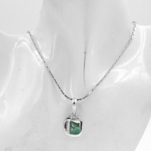Aquamarine Raw Crystal Pendant