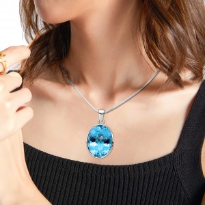 Blue Topaz Pendant