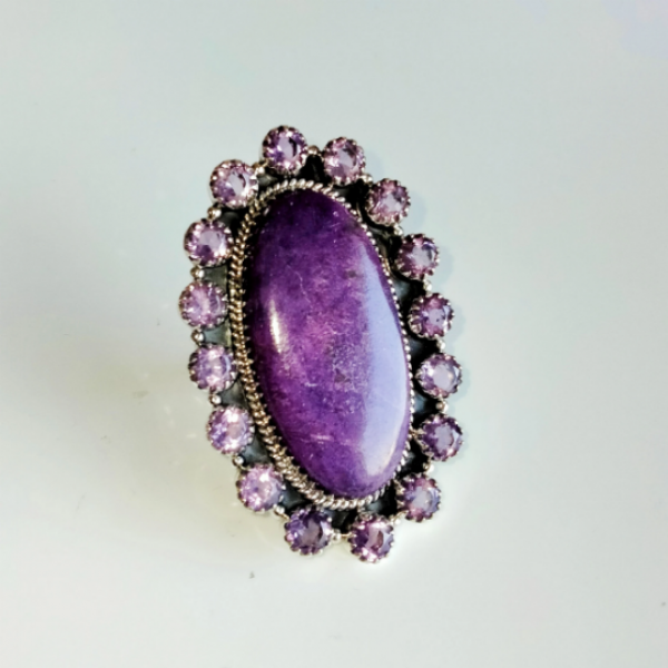 925 Sterling Silver Purpurite Ring RING-122