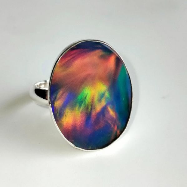 Aurora Opal Ring 925 Sterling SilverRing RING-188