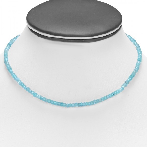 1  Line Strand Aquamarine Beads Necklace BDS-N-001-1
