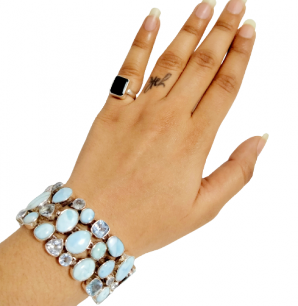 Larimar Bracelet  B-LAR-40
