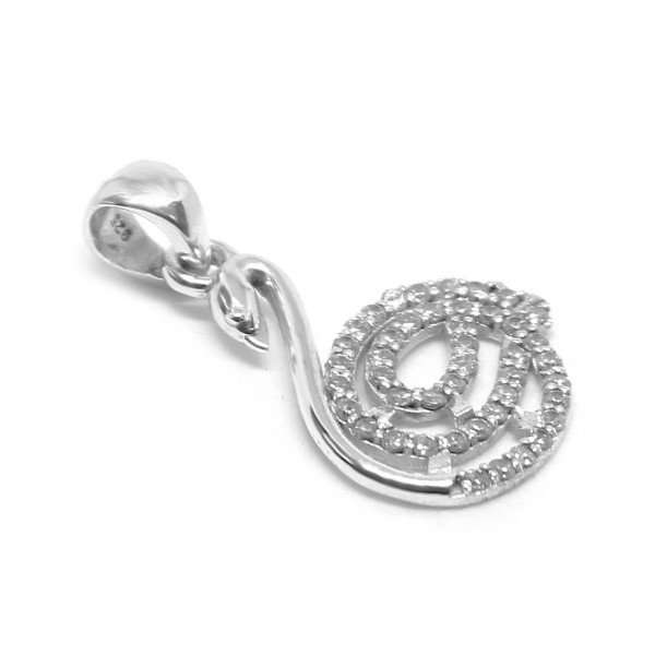 White Cubic Zirconia swan pendant  CST-PDT-03 CST-PDT-03