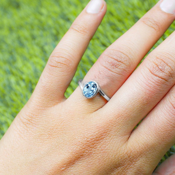 Blue Topaz Ring (CST-RING-BT-61) CST-RING-BT-61