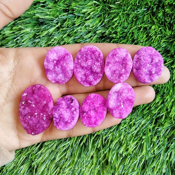 Pink Druzy Cabochon MJ-DRUZY-502