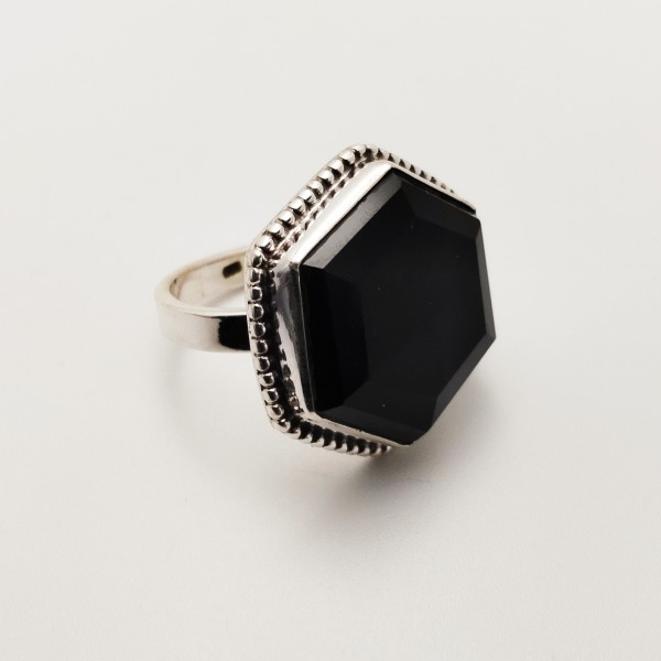 Black Onyx 925 Sterling Silver Ring MJ_BX_118