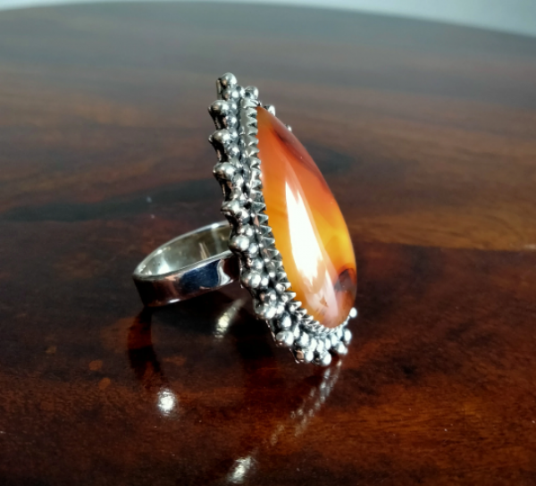 Montana Agate 925 Sterling Silver Ring Ring-7