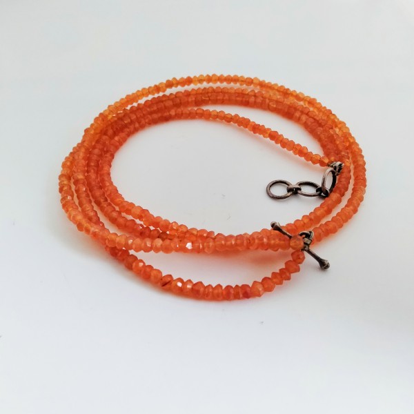 2  Line Strand Orange coral Beads Necklace BDS-N-002-6