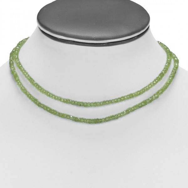 2   Line Strand Peridot Beads Necklace BDS-N-002-4