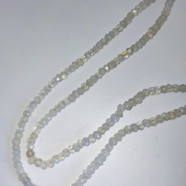 2  Line Strand Moonstone  Beads Necklace BDS-N-002-9