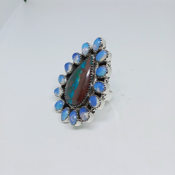 Chrysocolla,Opal Ring RING-1217