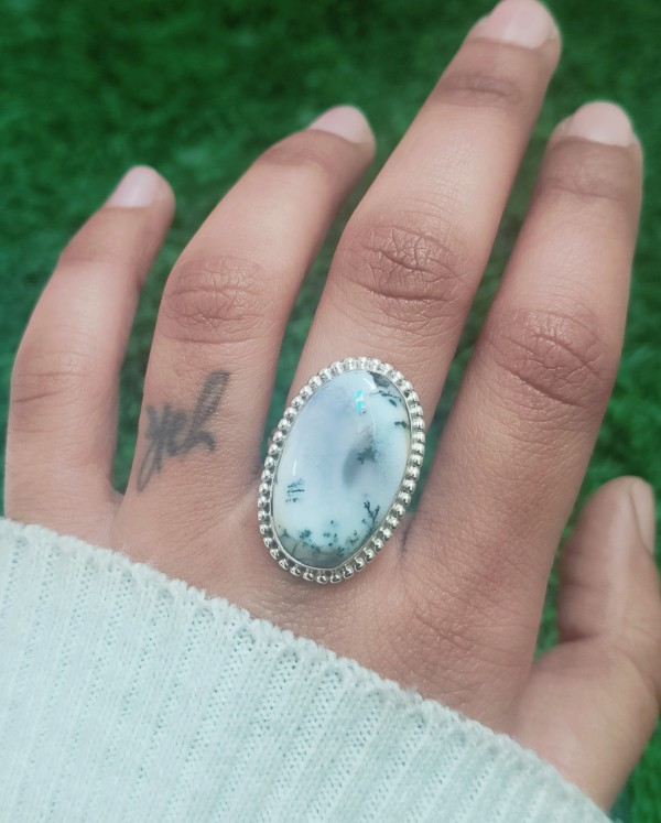 Dendritic opal Ring RING-1222