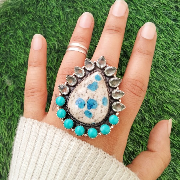 K2 jasper,Turquoise Ring RING-781