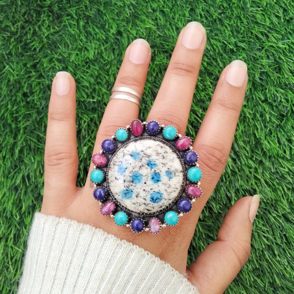 K2 jasper,Moonstone Ring RING-786
