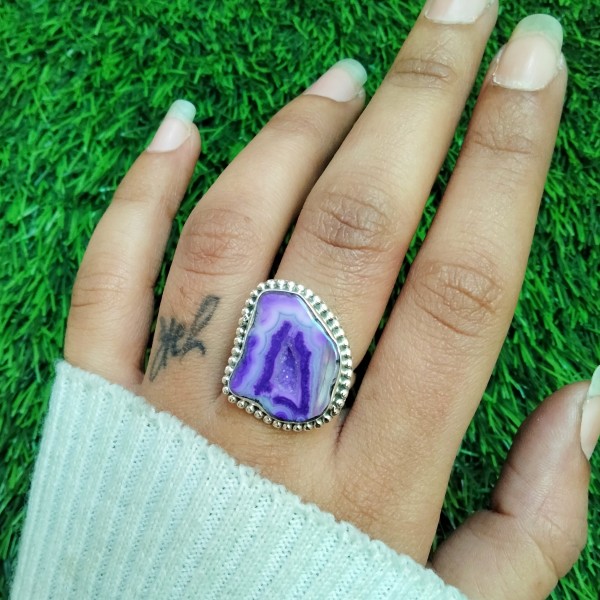 Agate(Purple) Ring RING-923