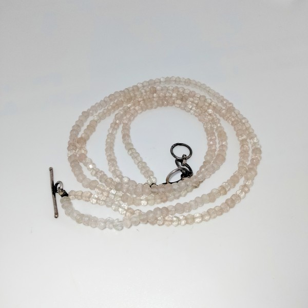 2  Line Strand Rose Quartz Beads Necklace BDS-N-002-10