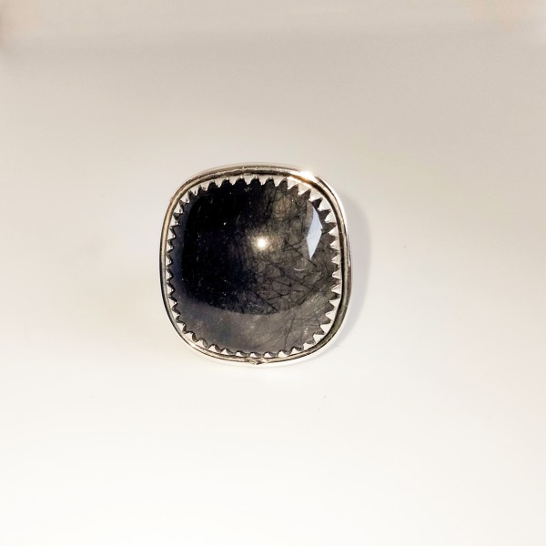 Black Rutiled Quartz Ring Ring-248