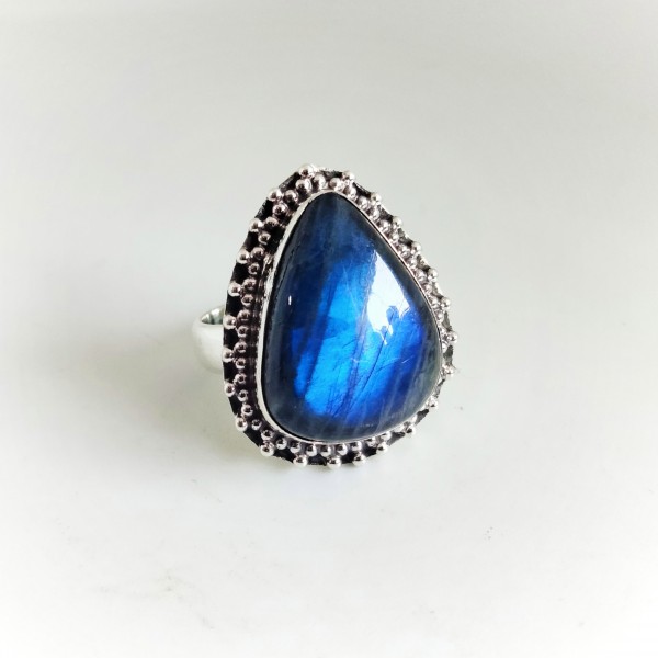 Pear Labradorite Ring RING-302