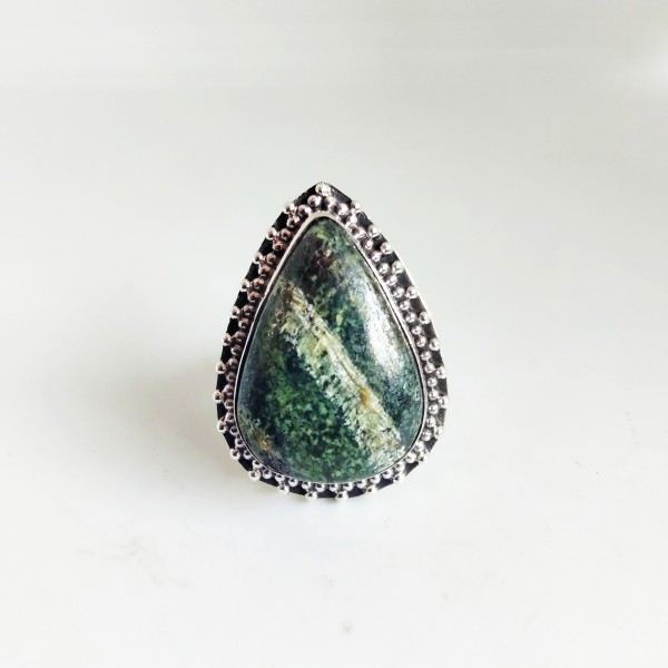 Green swiss opal ring RING-304