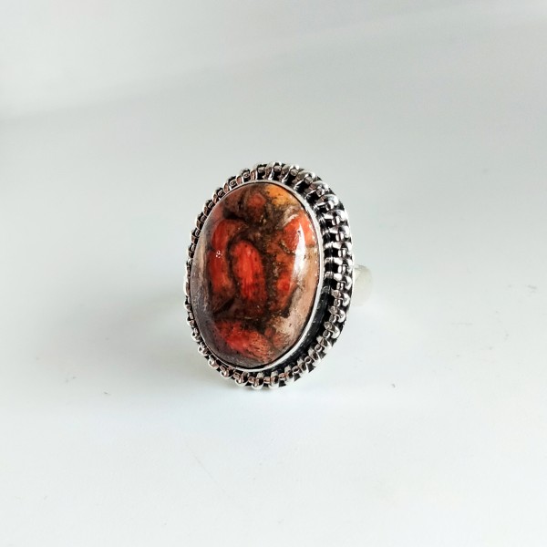Orange Turquoise Ring RING-316