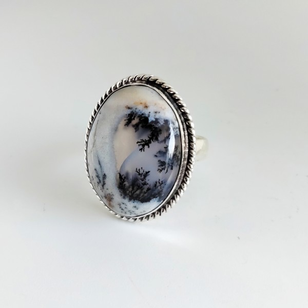 Dendritic Opal Ring Ring-317