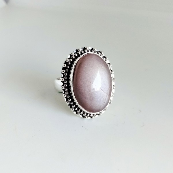Mini Chocolate Moonstone Ring Ring-327