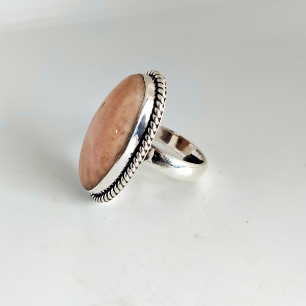 Natural Peach Amazonite Ring Ring-349