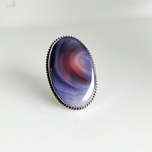 Botswana agate ring Ring-354