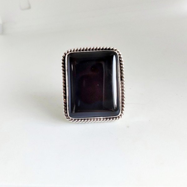 Black onyx ring Ring-365
