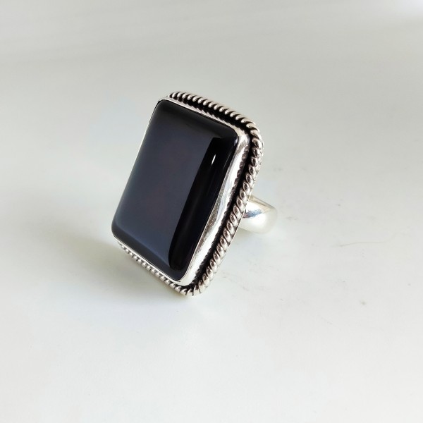 Black onyx ring Ring-365