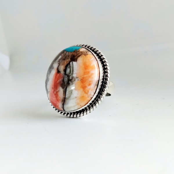 Copper Oyster Turquoise Ring Ring-382