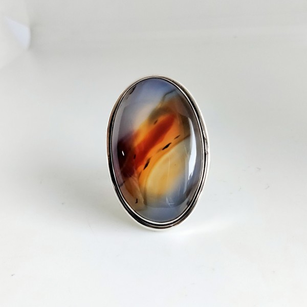 Natural montana agate ring Ring-387