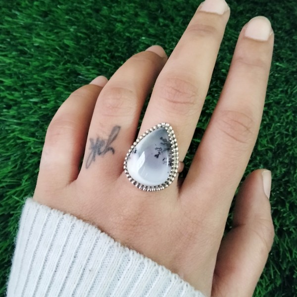 Dendritic opal Ring Ring-631