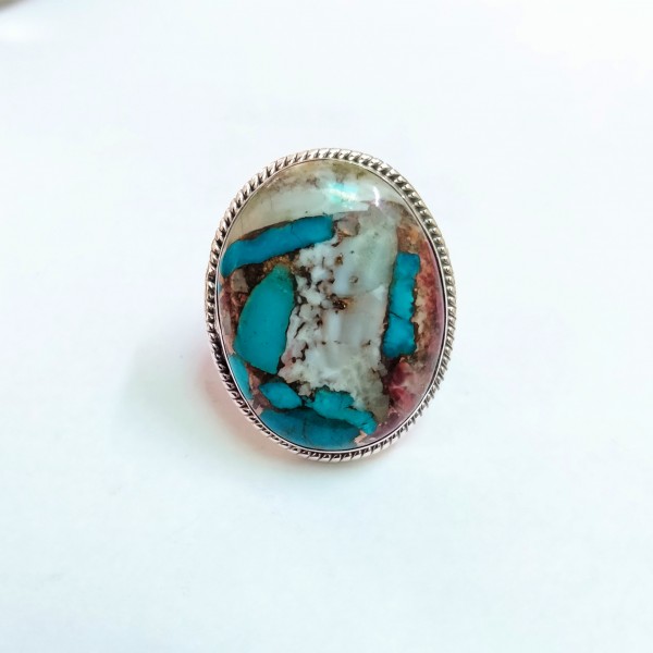 Oyester copper Turquoise Ring RING-729