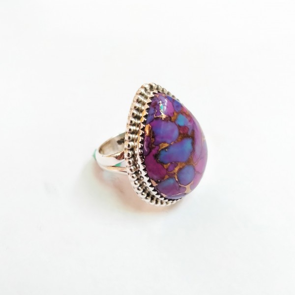 Purple Copper Turquoise Ring RING-734