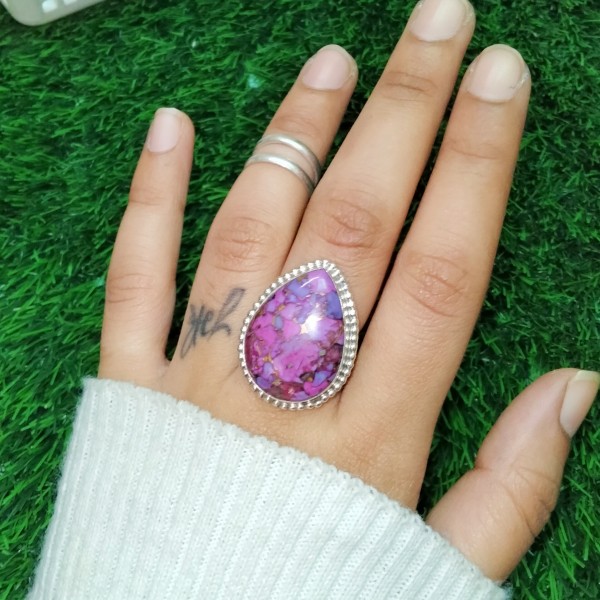 Purple Copper Turquoise Ring RING-735