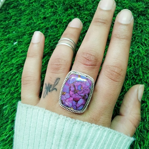 Purple Copper Turquoise Ring RING-737