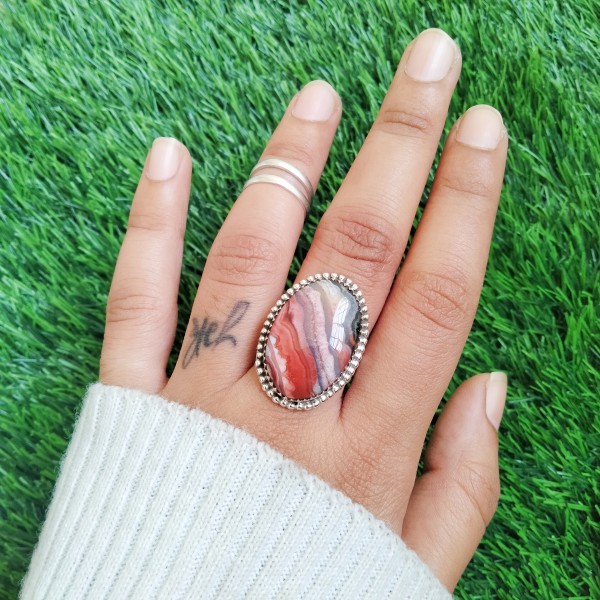 Crazy lace Agate Ring RING-754