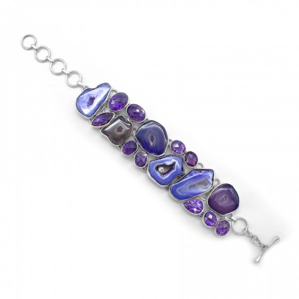 Agate (Purple) Bracelet B-APU-52