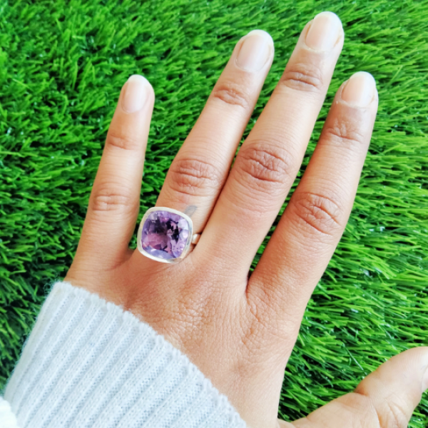 Amethyst Ring 925 Sterling Silver  RING-1350