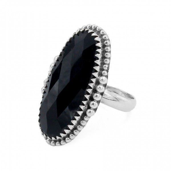 Black Onyx925 Sterling Silver Ring RING-165