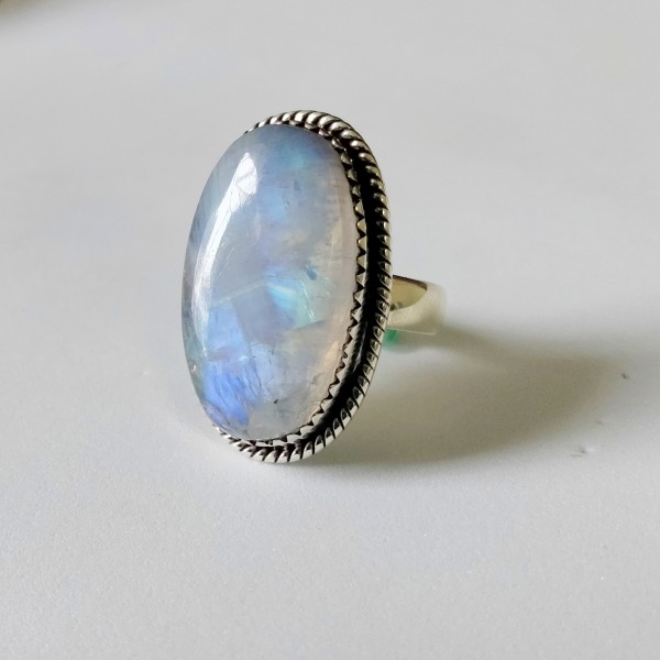 Oval Moonstone Ring Ring-599