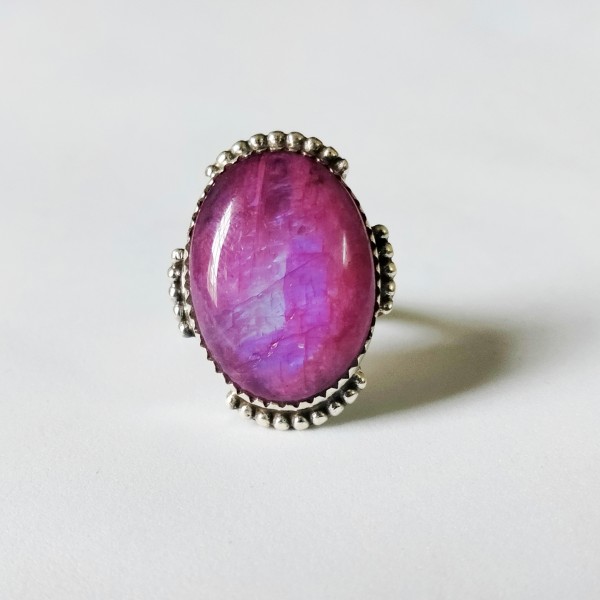 Pink Moonstone Ring RING-608