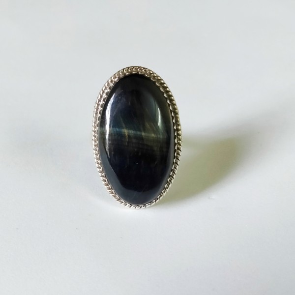 Blue Tiger Eye Ring-643