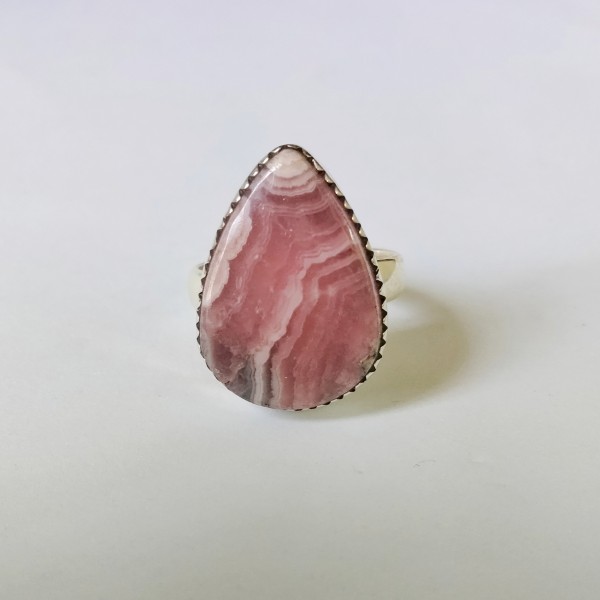 Rhodochrosite Pear Ring Ring-654