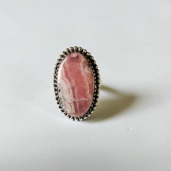 Rhodochrosite oval Ring Ring-672