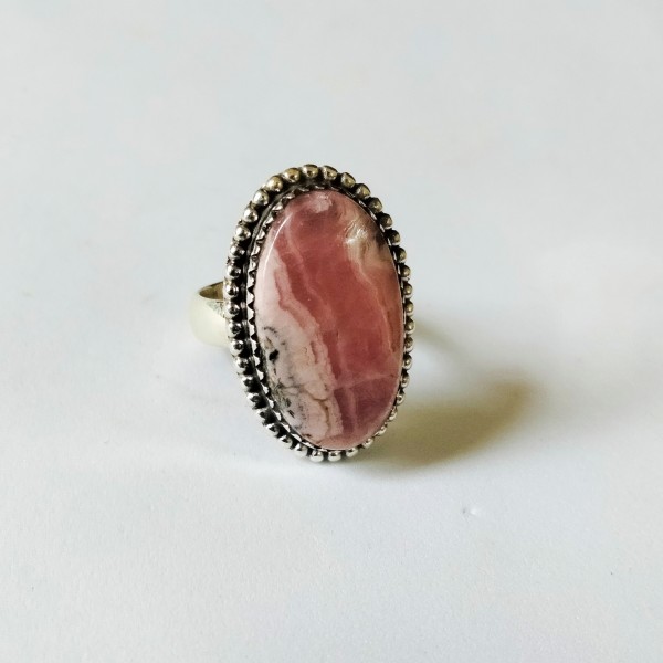 Rhodochrosite oval Ring Ring-672