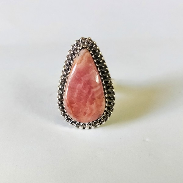 Rhodochrosite Pear Ring RING-701